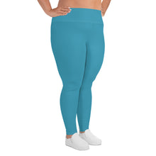 Plus Size Teal Leggings - SAVANNAHWOOD