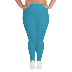Plus Size Teal Leggings - SAVANNAHWOOD