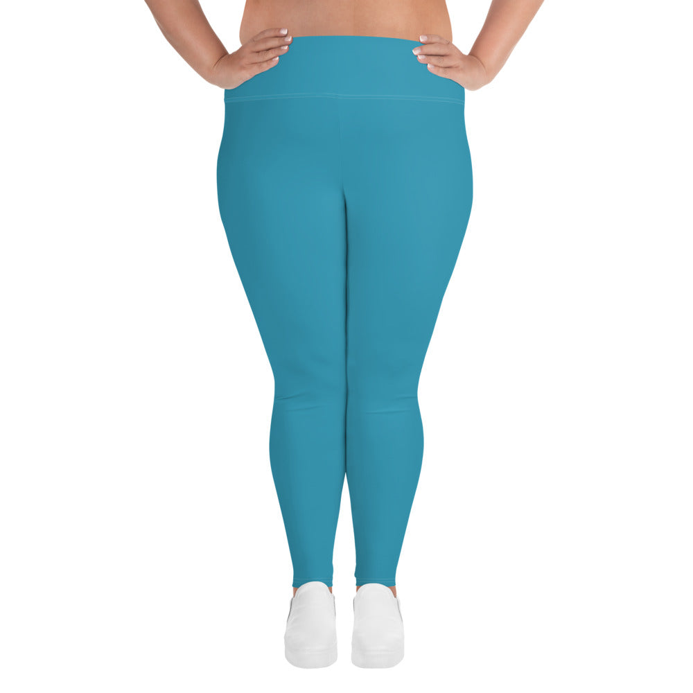 Plus Size Teal Leggings - SAVANNAHWOOD