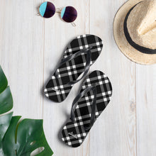 Flip-Flops Black and White Gingham - SAVANNAHWOOD