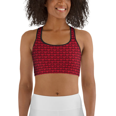 Sports Bra Red And Black - SAVANNAHWOOD