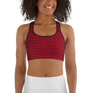 Sports Bra Red And Black - SAVANNAHWOOD