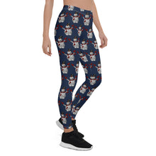 Leggings Snowman Navy Blue - SAVANNAHWOOD