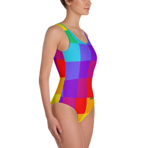 One-Piece Swimsuit Color Block - SAVANNAHWOOD