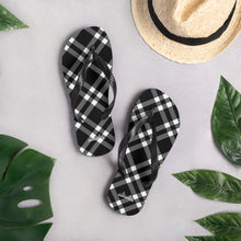 Flip-Flops Black and White Gingham - SAVANNAHWOOD