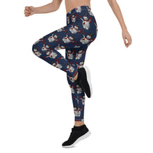 Leggings Snowman Navy Blue - SAVANNAHWOOD