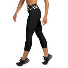 Yoga Capri Leggings Black and White Gingham - SAVANNAHWOOD