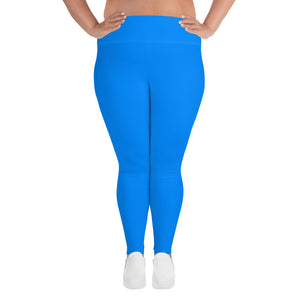 Plus Size Blue Leggings - SAVANNAHWOOD