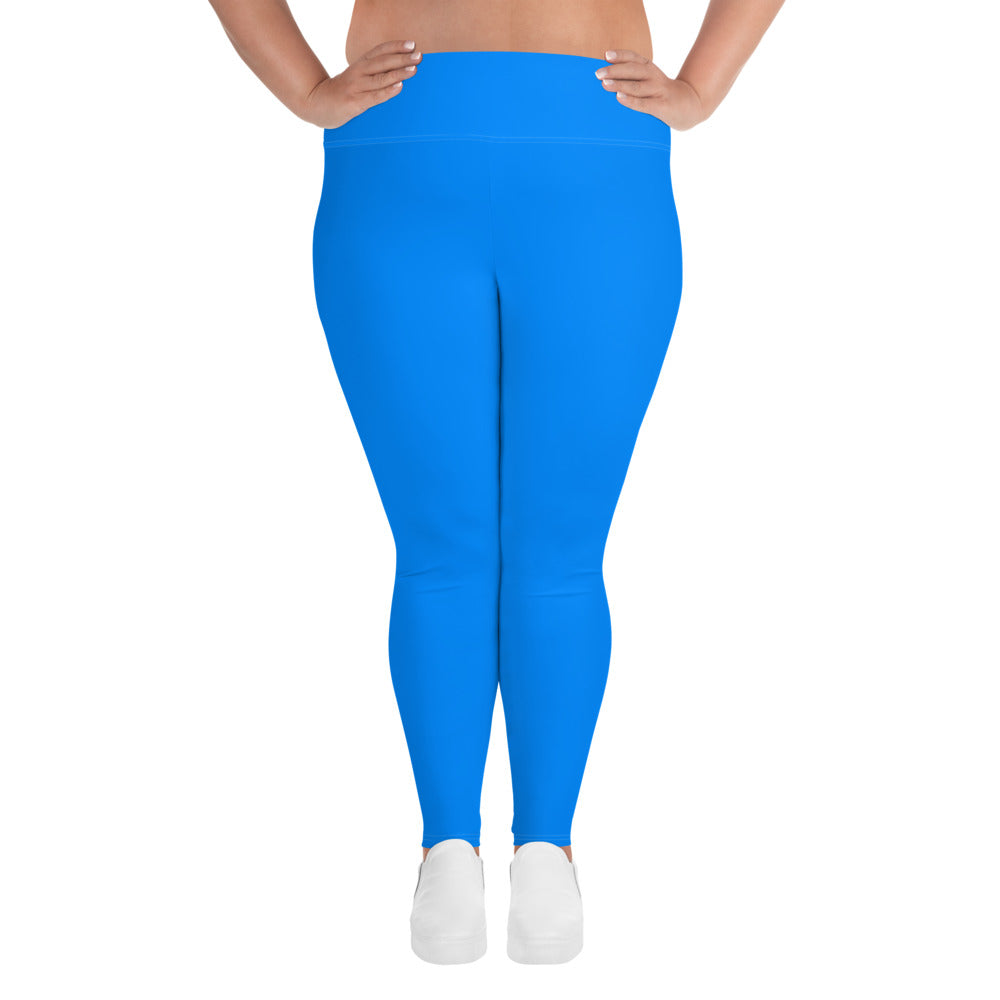 Plus Size Blue Leggings - SAVANNAHWOOD