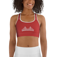 Sports bra Red and White Trim - SAVANNAHWOOD