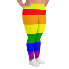 Plus Size Leggings Rainbow - SAVANNAHWOOD