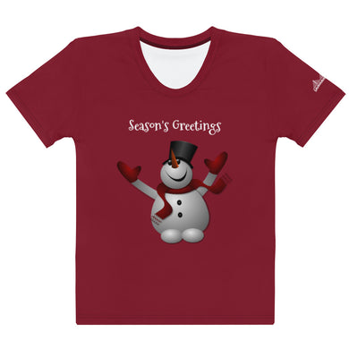 Women's T-shirt Snowman - SAVANNAHWOOD