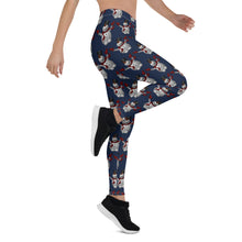 Leggings Snowman Navy Blue - SAVANNAHWOOD