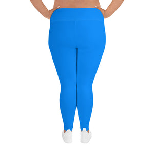 Plus Size Blue Leggings - SAVANNAHWOOD