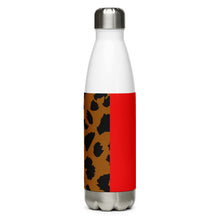 Stainless Steel Water Bottle Leopard and Red - SAVANNAHWOOD