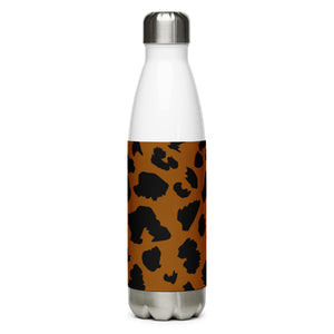 Stainless Steel Water Bottle Leopard and Red - SAVANNAHWOOD
