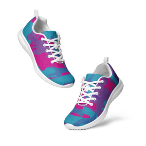 Women’s athletic shoes Teal, Purple and Hot Pink Camouflage - SAVANNAHWOOD