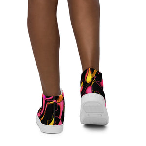 Women’s high top canvas shoes Pretty Pink - SAVANNAHWOOD
