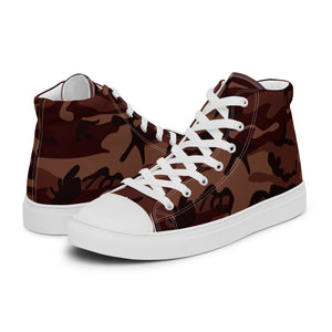 Women’s high top canvas shoes Camo Burgundy - SAVANNAHWOOD