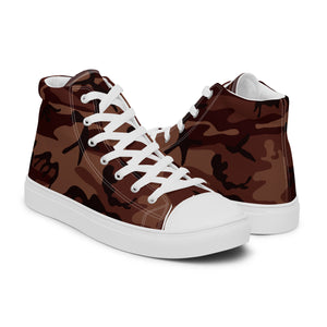 Women’s high top canvas shoes Camo Burgundy - SAVANNAHWOOD