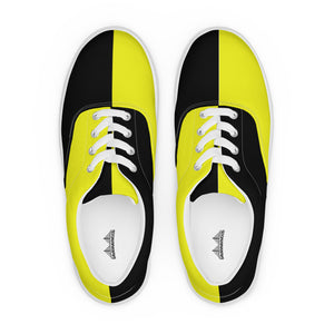 Women’s lace-up canvas shoes Neon Yellow - SAVANNAHWOOD