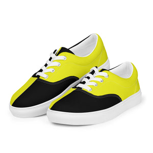 Women’s lace-up canvas shoes Neon Yellow - SAVANNAHWOOD