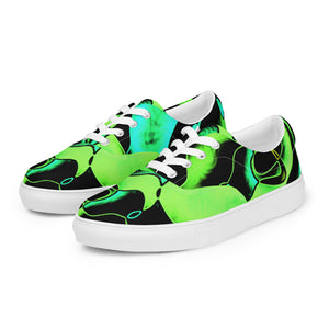 Women’s lace-up canvas shoes Colorful Lime - SAVANNAHWOOD