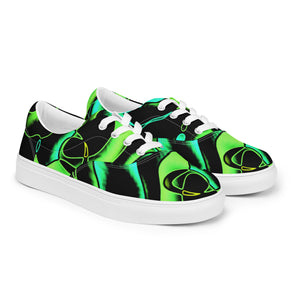 Women’s lace-up canvas shoes Colorful Lime - SAVANNAHWOOD