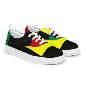 Women’s lace-up canvas shoes Black History - SAVANNAHWOOD