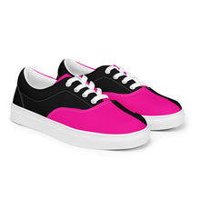 Women’s lace-up canvas shoes Neon Pink - SAVANNAHWOOD
