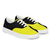 Women’s lace-up canvas shoes Neon Yellow - SAVANNAHWOOD